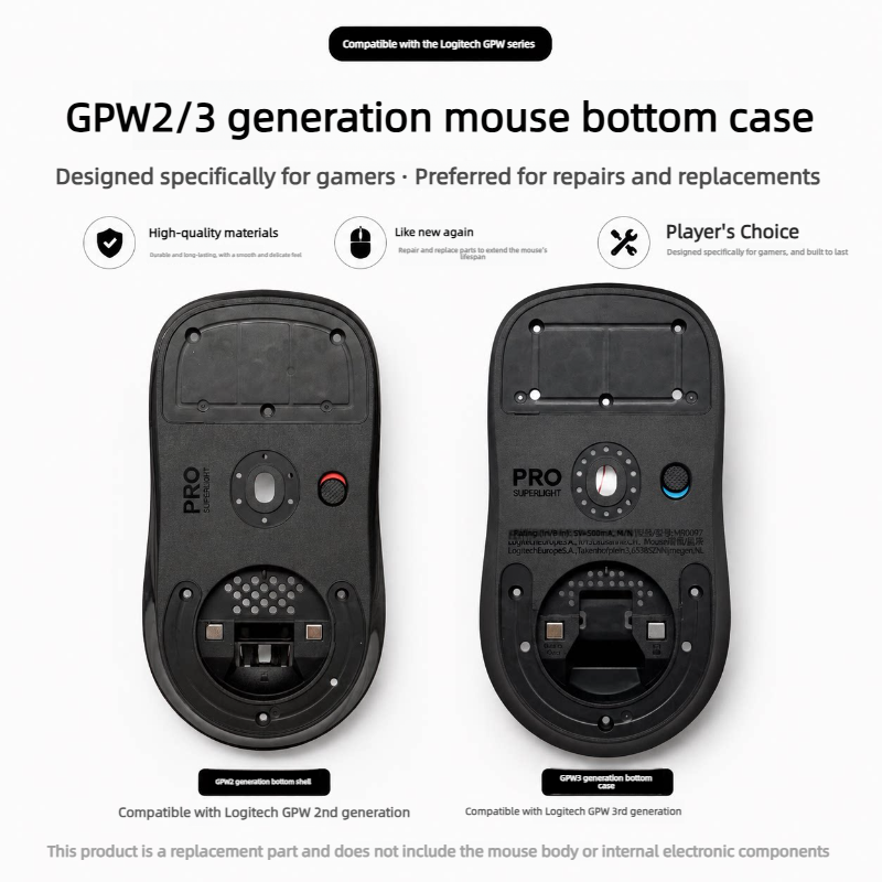Carcasa inferior de repuesto p - Logitech Mouse G Pro X Superlight reseña y precio